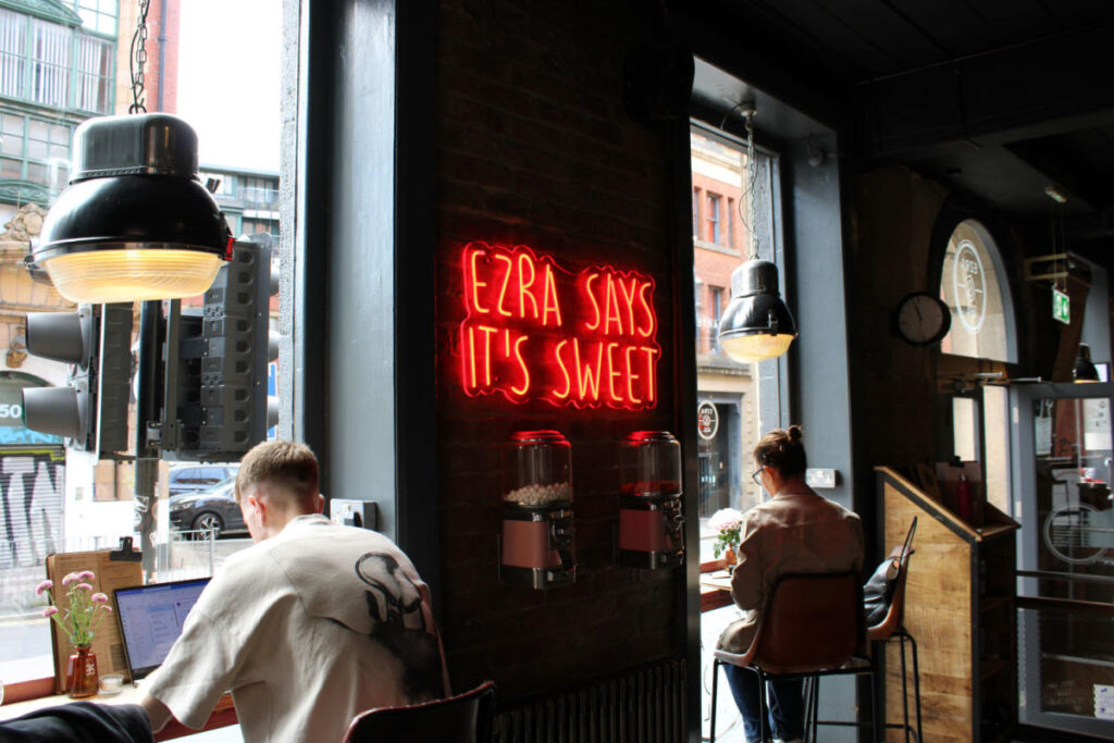 Ezra and Gil cafe in the Northern Quarter Manchester