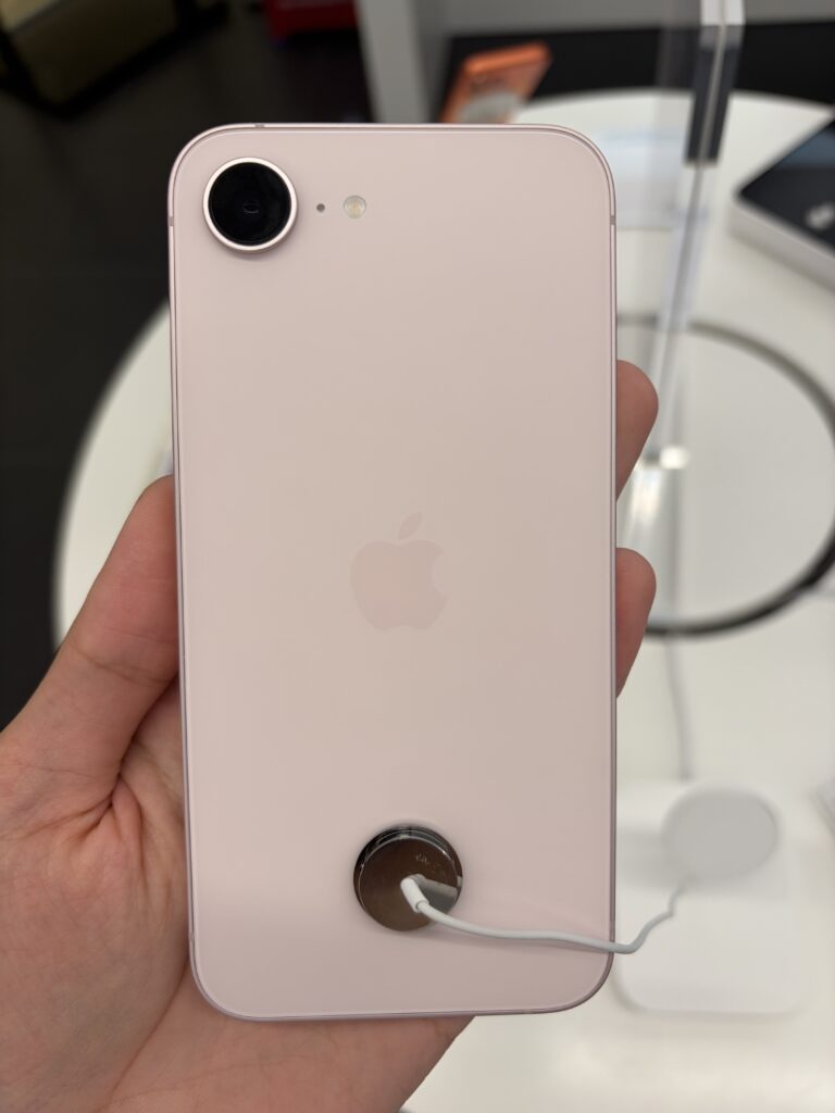 Rear view of the iPhone 17e smartphone