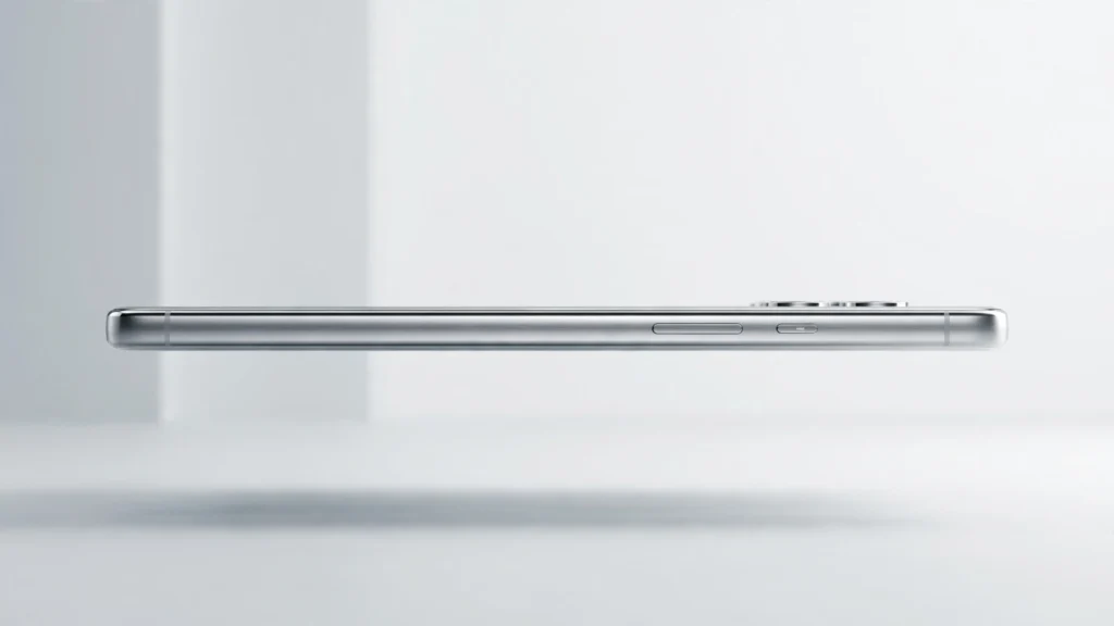Ultra-thin iPhone Air 2 side profile showing its slim 5.2mm design